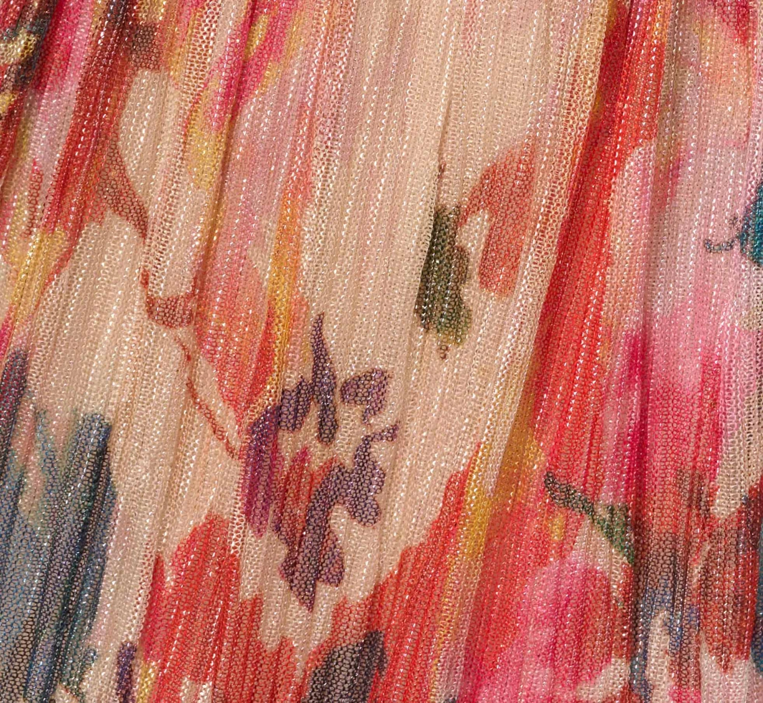 Adrianna Papell Floral-Print Metallic Twist Front Long Gown With Flutter Sleeves In Alabaster Multi 6 Adrianna Papell Floral-Print Metallic Twist Front Long Gown With Flutter Sleeves In Alabaster Multi - Image 6