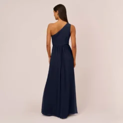 Adrianna Papell One-Shoulder Chiffon Long Gown In Midnight 10 Adrianna Papell One-Shoulder Chiffon Long Gown In Midnight -Glam Mirth Sales AP1E209149 AB411 Regular Back fe3462e3 f8d0 479b b5ff b96f88d8328b