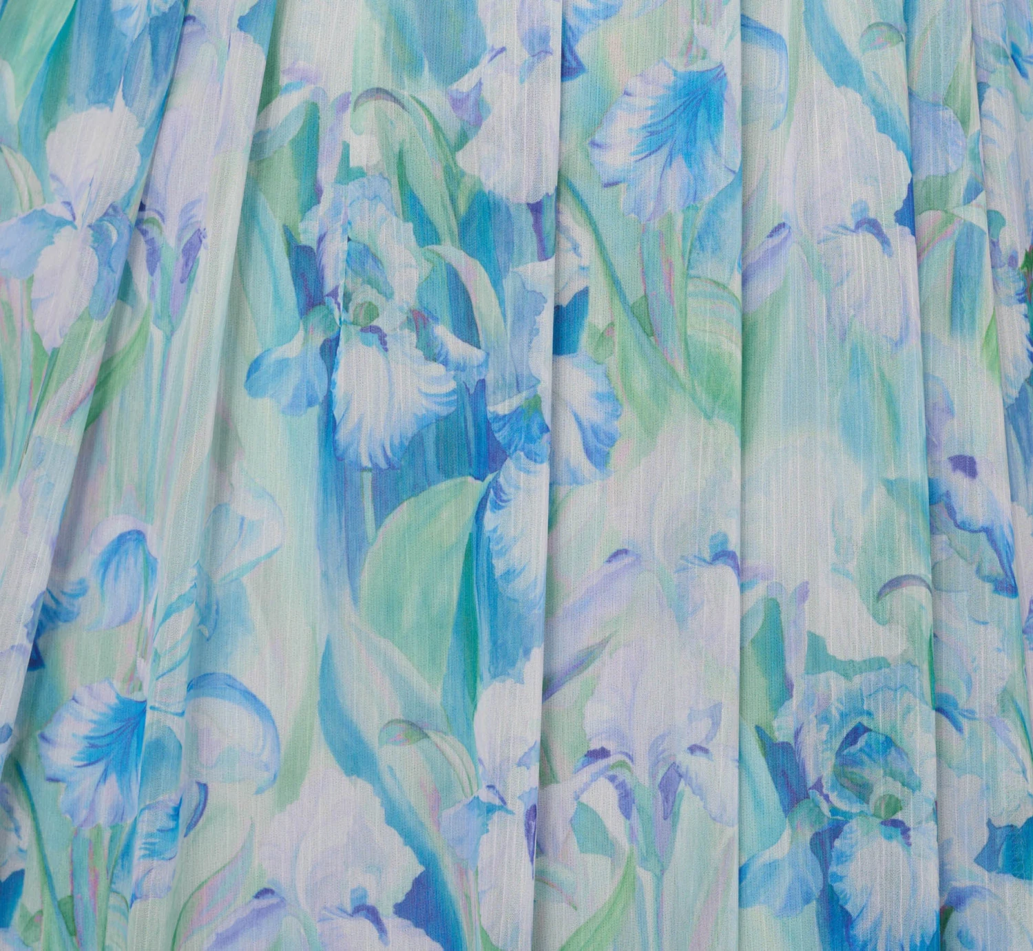 Adrianna Papell Floral-Print Off-The-Shoulder Chiffon Long Gown In Blue Multi 5 Adrianna Papell Floral-Print Off-The-Shoulder Chiffon Long Gown In Blue Multi - Image 5