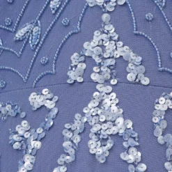 Adrianna Papell Hand-Beaded Ankle-Length Dress In French Blue -Glam Mirth Sales AP1E209645 AA544 Regular Alternate