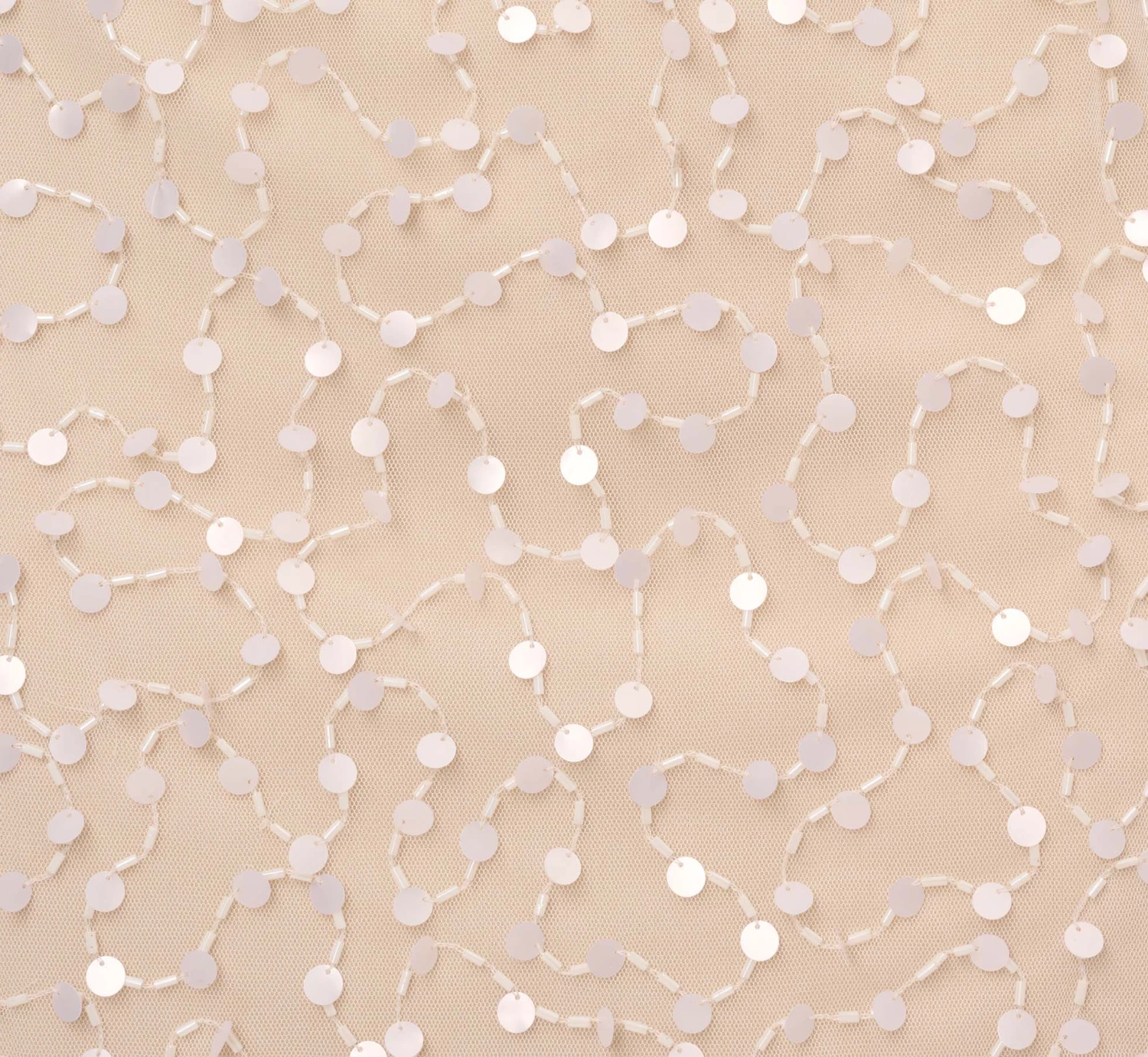 Adrianna Papell Sequin Beaded Dress With Square Neckline In Ivory Pearl 6 Adrianna Papell Sequin Beaded Dress With Square Neckline In Ivory Pearl - Image 6