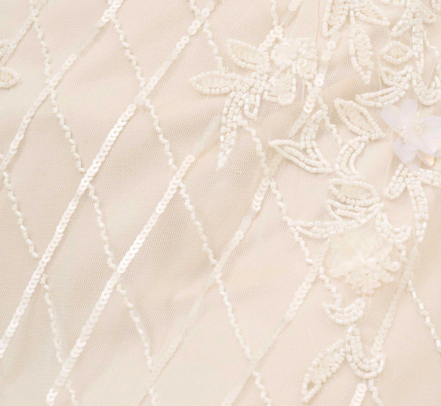 Adrianna Papell Hand-Beaded Off-The-Shoulder Blouson Short Sheath Cocktail Dress In Ivory Pearl 6 Adrianna Papell Hand-Beaded Off-The-Shoulder Blouson Short Sheath Cocktail Dress In Ivory Pearl - Image 6