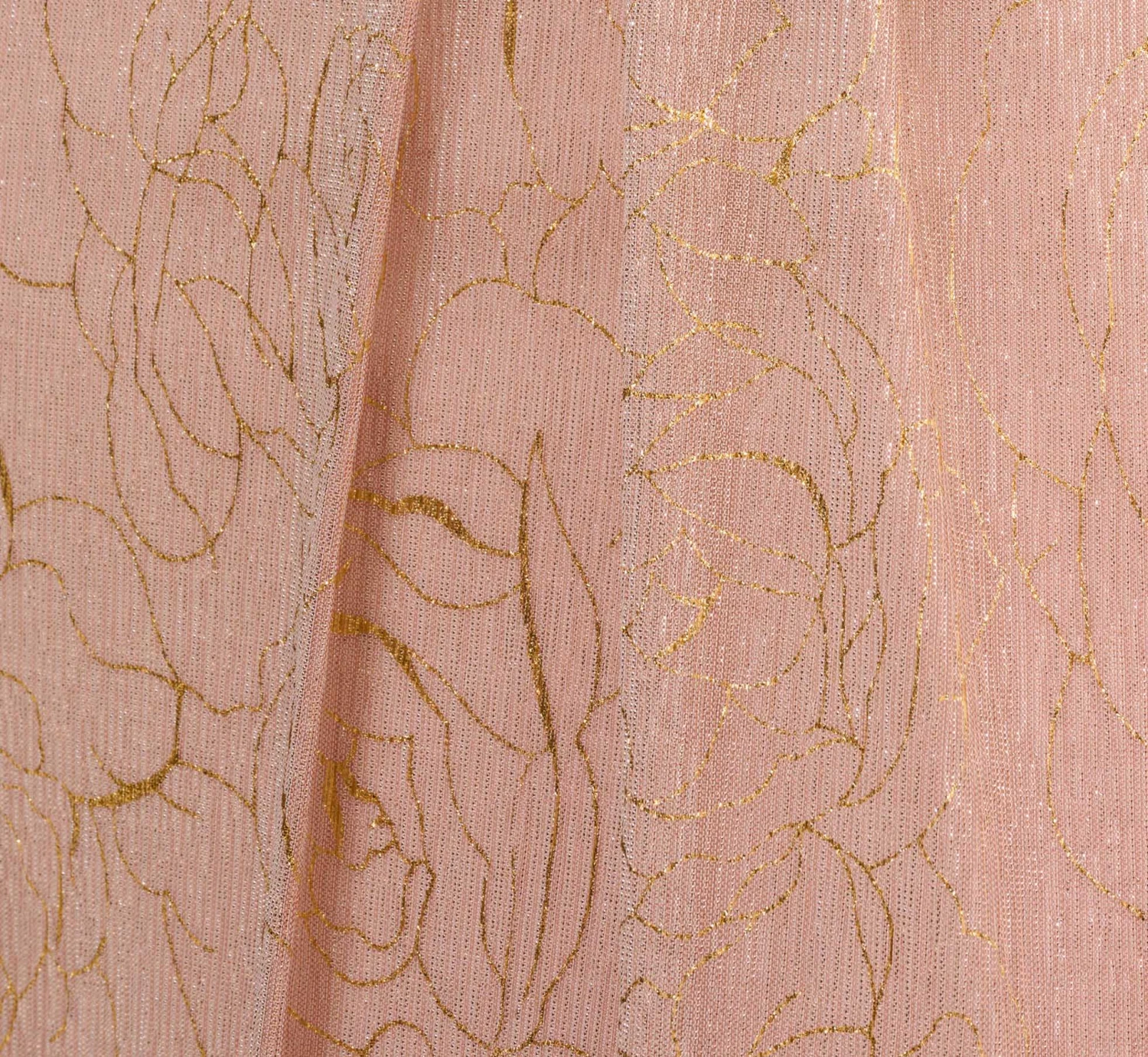 Adrianna Papell Metallic Rose Motif Off-The-Shoulder Long Gown In Rose Gold 6 Adrianna Papell Metallic Rose Motif Off-The-Shoulder Long Gown In Rose Gold - Image 6