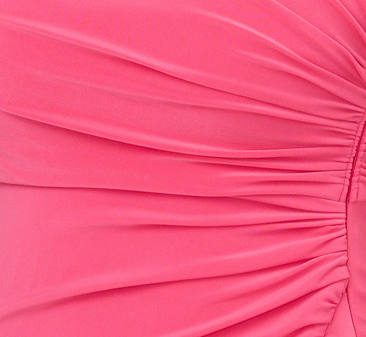 Adrianna Papell One Shoulder Draped Gown With Ring Detail In Pink Lotus 5 Adrianna Papell One Shoulder Draped Gown With Ring Detail In Pink Lotus - Image 5