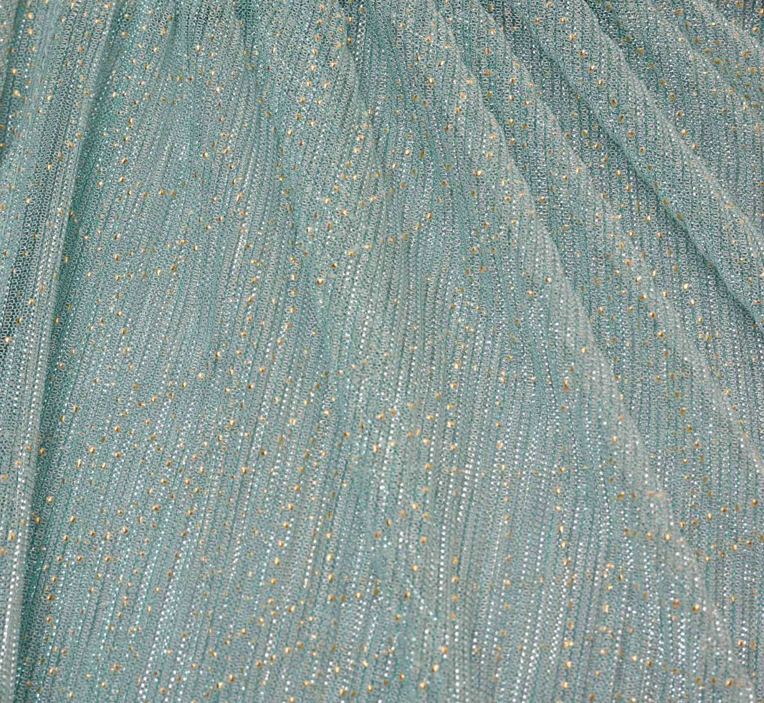 Adrianna Papell Plus Size Metallic Mesh Faux Wrap Gown With Ruffle Accents In Mint Smoke 6 Adrianna Papell Plus Size Metallic Mesh Faux Wrap Gown With Ruffle Accents In Mint Smoke - Image 6