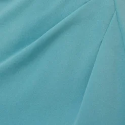 Adrianna Papell Knit Crepe And Organza Off The Shoulder Long Column Gown With Tiered Sleeves In Moody Aqua 12 Adrianna Papell Knit Crepe And Organza Off The Shoulder Long Column Gown With Tiered Sleeves In Moody Aqua -Glam Mirth Sales AP1E210424 AD434 Regular Alternate