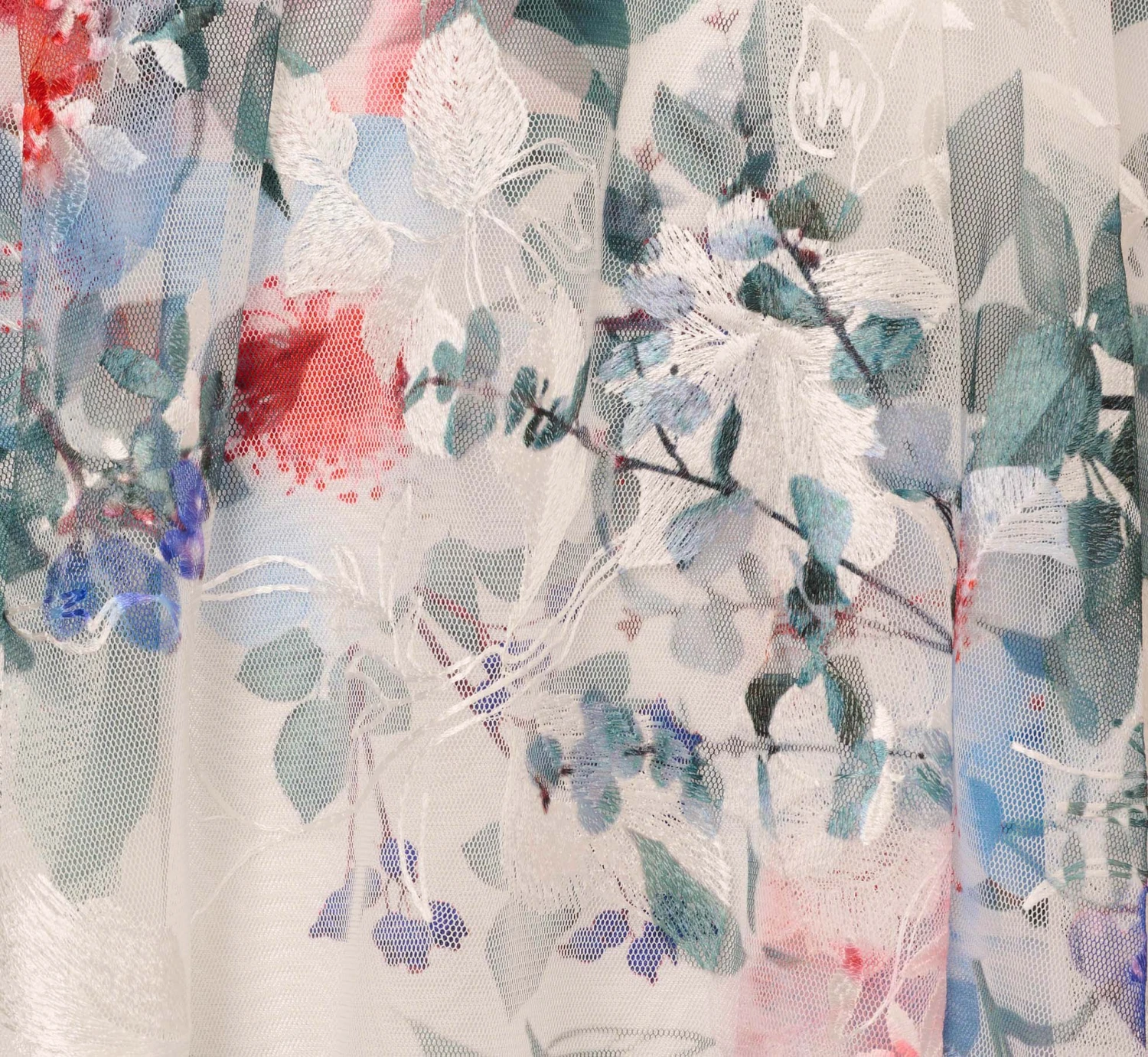 Adrianna Papell Floral Printed Sleeveless Midi Dress With Sheer Details In Ivory Multi 6 Adrianna Papell Floral Printed Sleeveless Midi Dress With Sheer Details In Ivory Multi - Image 6