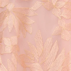 Adrianna Papell Embroidered Fit And Flare Midi Dress With Sheer Neckline In Apricot Ice 11 Adrianna Papell Embroidered Fit And Flare Midi Dress With Sheer Neckline In Apricot Ice -Glam Mirth Sales AP1E210520 AL685 Regular Alternate