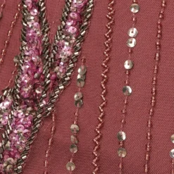 Adrianna Papell Beaded Off The Shoulder Sheath Dress With Halter Neck In Plum -Glam Mirth Sales AP1E210543 AD541 Regular Alternate