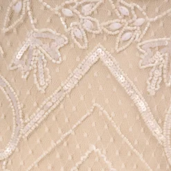 Adrianna Papell Sequin Beaded Sheath Dress With Corset Back In Ivory Pearl 12 Adrianna Papell Sequin Beaded Sheath Dress With Corset Back In Ivory Pearl -Glam Mirth Sales AP1E210553 AG105 Regular Alternate