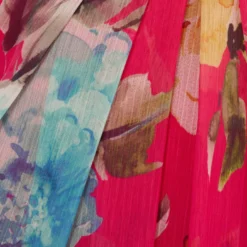 Adrianna Papell Floral Chiffon Halter Gown With Illusion Details In Pink Multi 11 Adrianna Papell Floral Chiffon Halter Gown With Illusion Details In Pink Multi -Glam Mirth Sales AP1E210560 AE970 Regular Alternate