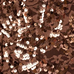 Adrianna Papell Off The Shoulder Sequin Lace Dress In Copper 13 Adrianna Papell Off The Shoulder Sequin Lace Dress In Copper -Glam Mirth Sales AP1E210619 AA908 Regular Alternate