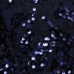 Adrianna Papell Sequin Lace Sleeveless Midi Dress With Mock Neck In Navy 12 Adrianna Papell Sequin Lace Sleeveless Midi Dress With Mock Neck In Navy -Glam Mirth Sales AP1E210621 AA412 Regular Alternate