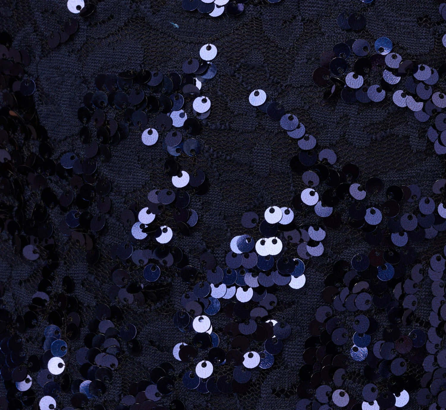 Adrianna Papell Sequin Lace Sleeveless Midi Dress With Mock Neck In Navy 6 Adrianna Papell Sequin Lace Sleeveless Midi Dress With Mock Neck In Navy - Image 6