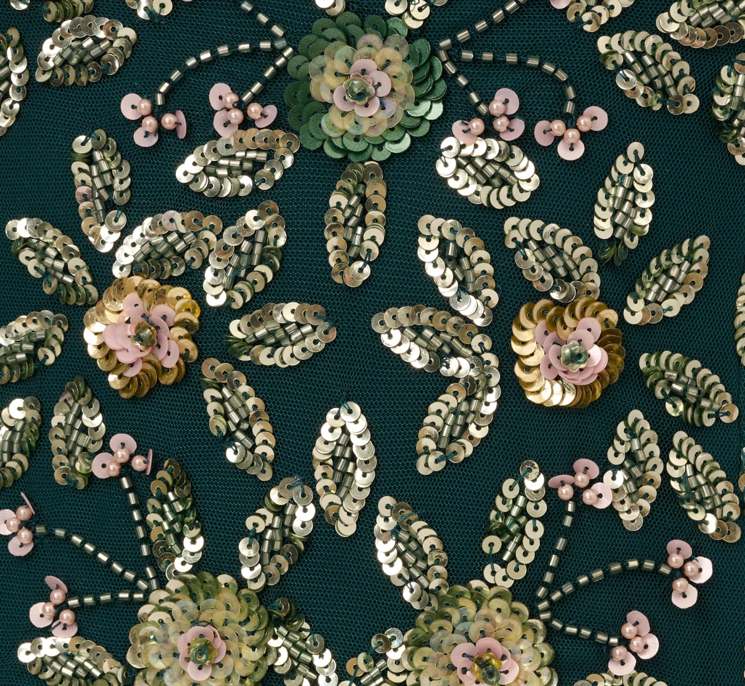 Adrianna Papell Floral Beaded Midi Dress With Godet Skirt In Gem Green 6 Adrianna Papell Floral Beaded Midi Dress With Godet Skirt In Gem Green - Image 6