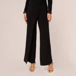 Adrianna Papell Embellished Jersey Jumpsuit With Asymmetric Neck In Black 10 Adrianna Papell Embellished Jersey Jumpsuit With Asymmetric Neck In Black -Glam Mirth Sales AP1E210682 AA002 Regular Lifestyle
