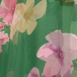 Adrianna Papell Floral Chiffon Tiered Gown With Ruffle Details In Green Multi -Glam Mirth Sales AP1E210741 AA390 Regular Alternate