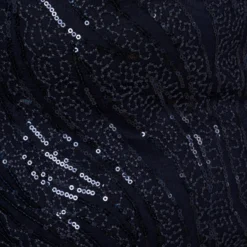 Adrianna Papell Plus Size Sequin Embroidered Dress With Taffeta Bell Sleeves In Midnight 13 Adrianna Papell Plus Size Sequin Embroidered Dress With Taffeta Bell Sleeves In Midnight -Glam Mirth Sales AP1E210796 AB411 Plus Alternate