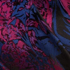 Adrianna Papell One Shoulder Jacquard Mermaid Gown With Drape Detail In Navy Orchid -Glam Mirth Sales AP1E210810 BG411 Regular Alternate