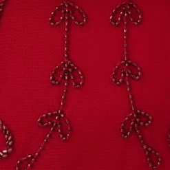 Adrianna Papell Beaded Scalloped Popover Gown With Short Sleeves In Cranberry 11 Adrianna Papell Beaded Scalloped Popover Gown With Short Sleeves In Cranberry -Glam Mirth Sales AP1E210817 AD601 Regular Alternate