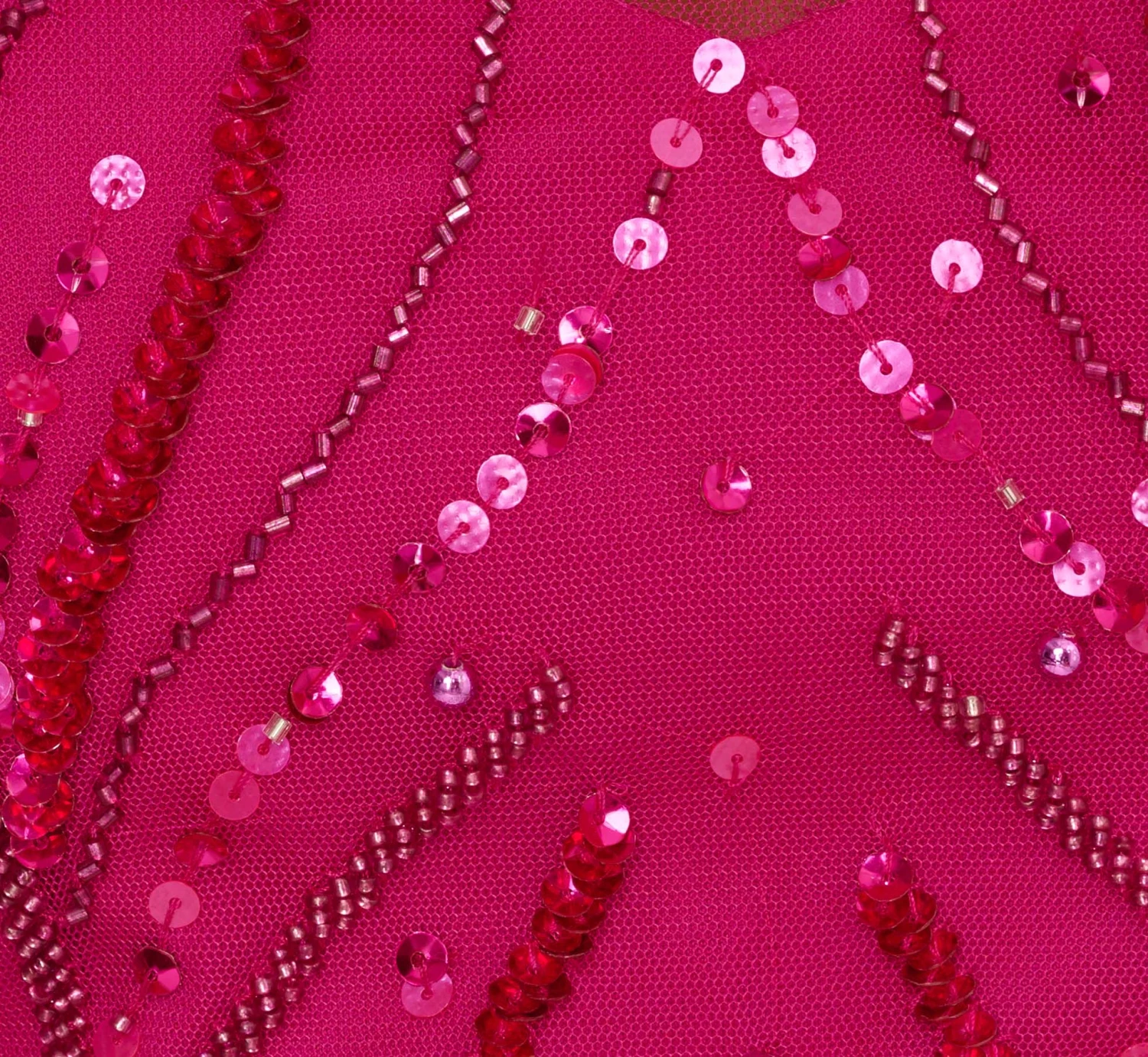 Adrianna Papell Sequin Beaded Cape Dress With Illusion Neckline In Hot Orchid 7 Adrianna Papell Sequin Beaded Cape Dress With Illusion Neckline In Hot Orchid - Image 7