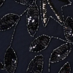 Adrianna Papell Floral Beaded Ankle Length Sleeveless Gown In Navy 11 Adrianna Papell Floral Beaded Ankle Length Sleeveless Gown In Navy -Glam Mirth Sales AP1E211056 AA412 Regular Alternate