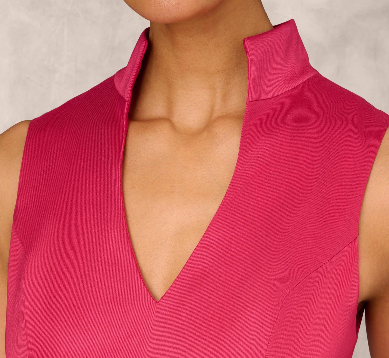 Stretch Mikado Ball Gown With Self Tie Sash In Faded Azalea 3 Stretch Mikado Ball Gown With Self Tie Sash In Faded Azalea - Image 3