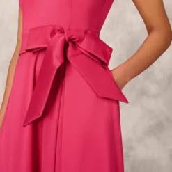 Stretch Mikado Ball Gown With Self Tie Sash In Faded Azalea 9 Stretch Mikado Ball Gown With Self Tie Sash In Faded Azalea -Glam Mirth Sales MD1E206262 AE605 Regular Lifestyle