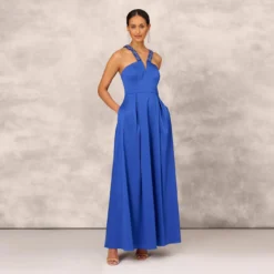 V-Neck Mikado Gown With Jewel Beaded Straps In Royal Sapphire 15 V-Neck Mikado Gown With Jewel Beaded Straps In Royal Sapphire -Glam Mirth Sales MD1E207615 AN401 Regular Default 642e369e 8d10 4997 9742 b9259c590ce9
