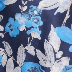 Off The Shoulder Floral Jacquard Gown In Blue Multi 10 Off The Shoulder Floral Jacquard Gown In Blue Multi -Glam Mirth Sales MD1E208165 AA461 Regular Alternate