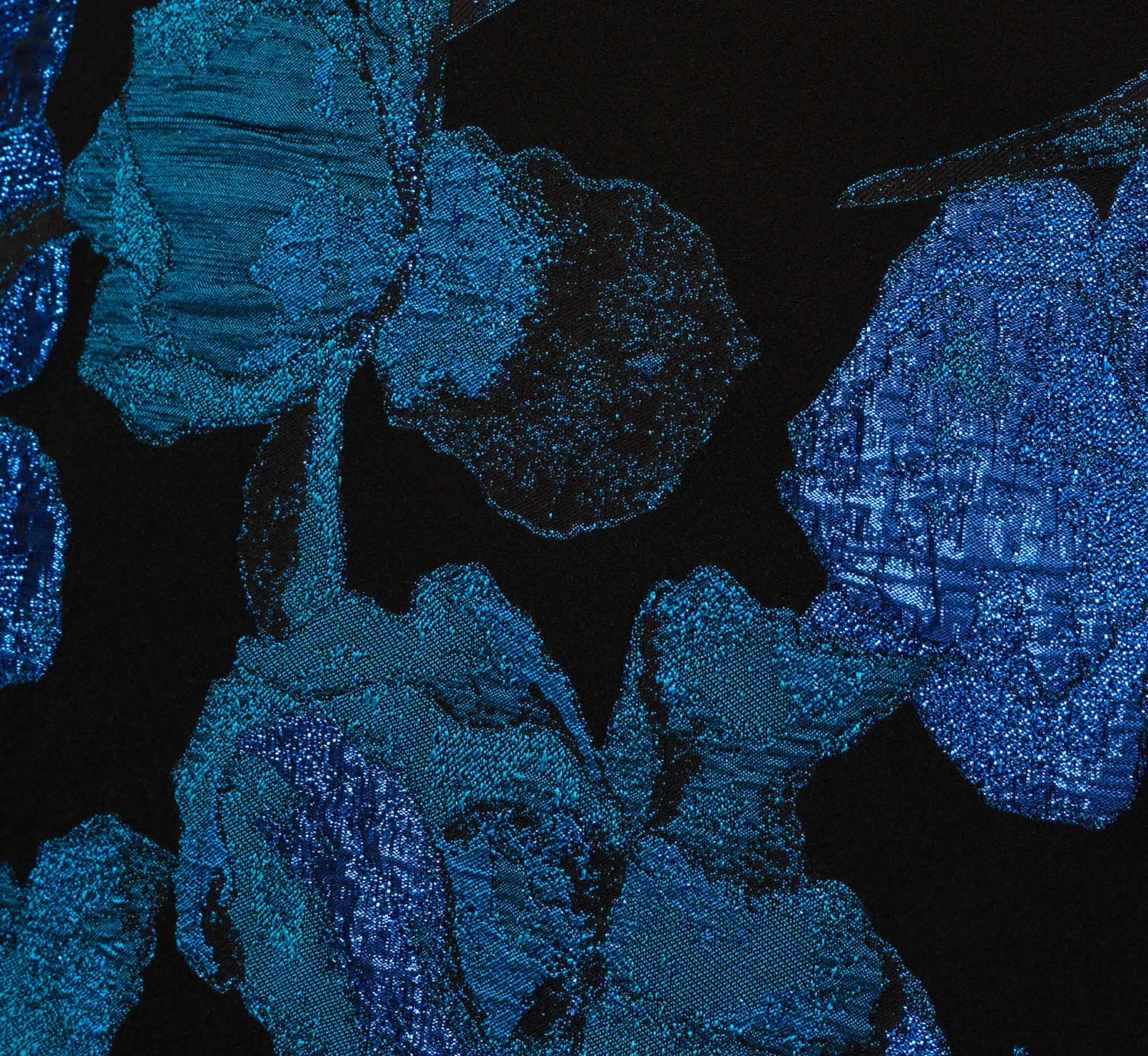 Floral Stretch Jacquard Strapless Midi Dress With Pleat Details In Blue Multi 7 Floral Stretch Jacquard Strapless Midi Dress With Pleat Details In Blue Multi - Image 7