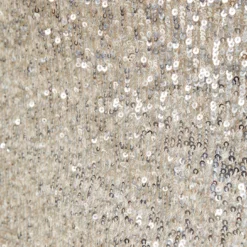 Sequined One-Shoulder Midi-Length Cocktail Dress With Ruffle In Champagne Silver -Glam Mirth Sales MN1E206313 AJ298 Regular Detail