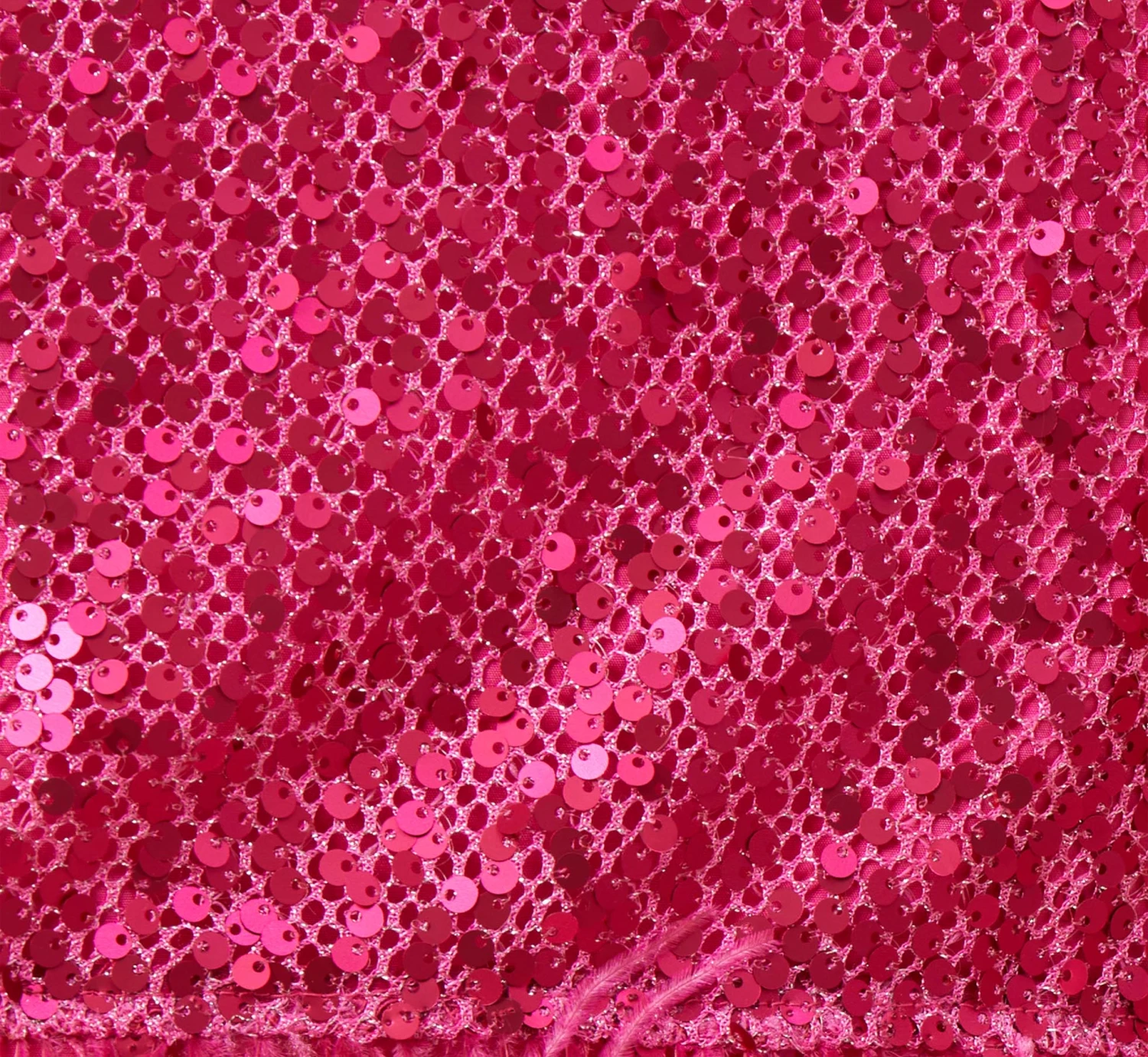 Sequined Trapeze Halter Dress With Feather Trim In Hot Pink 7 Sequined Trapeze Halter Dress With Feather Trim In Hot Pink - Image 7