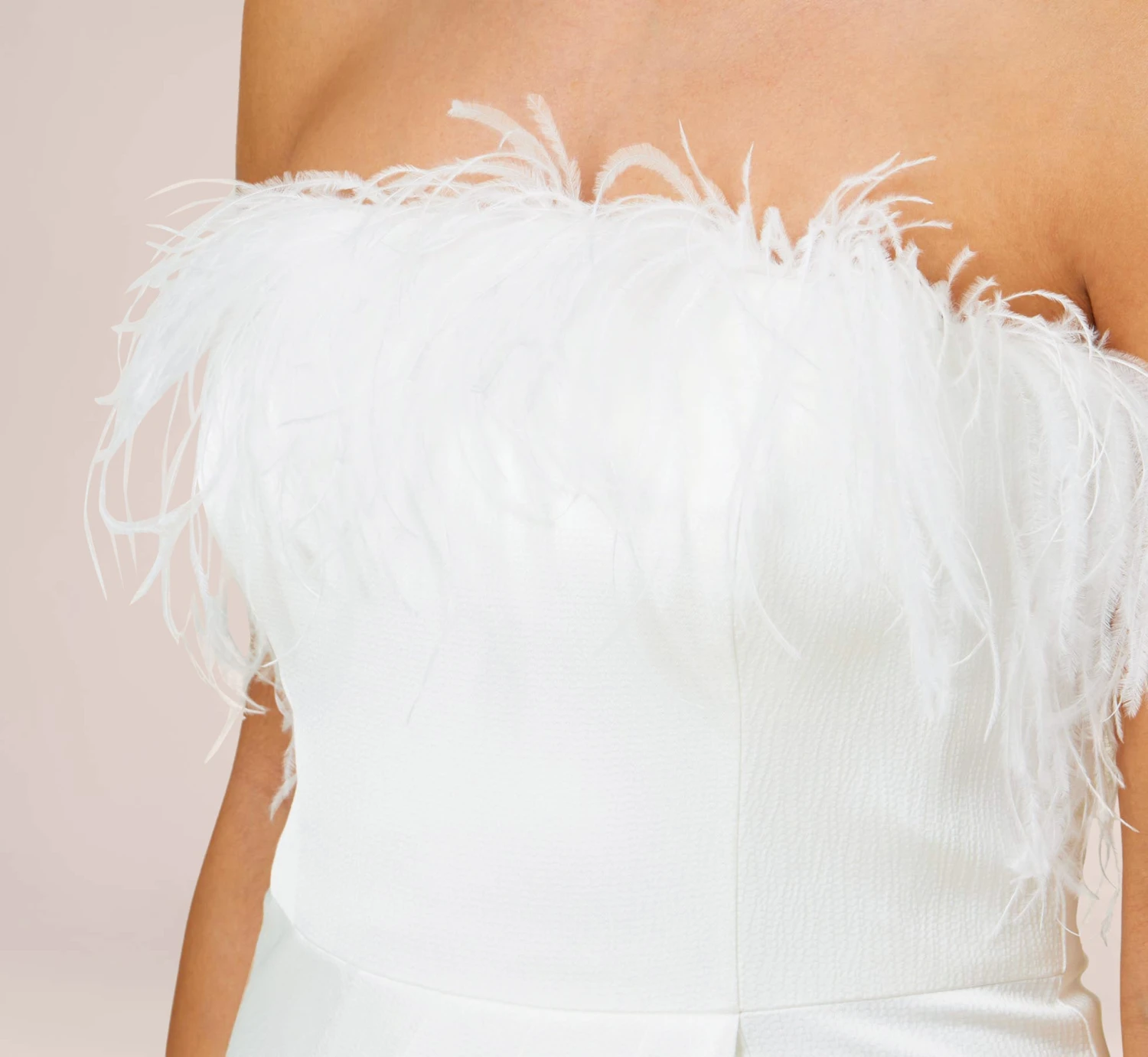 Strapless Gown With Draped Skirt In Ivory 5 Strapless Gown With Draped Skirt In Ivory - Image 5