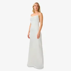 Satin Cowl Slip Gown In Ivory 7 Satin Cowl Slip Gown In Ivory -Glam Mirth Sales MN1E206744 AC194 Regular Alternate