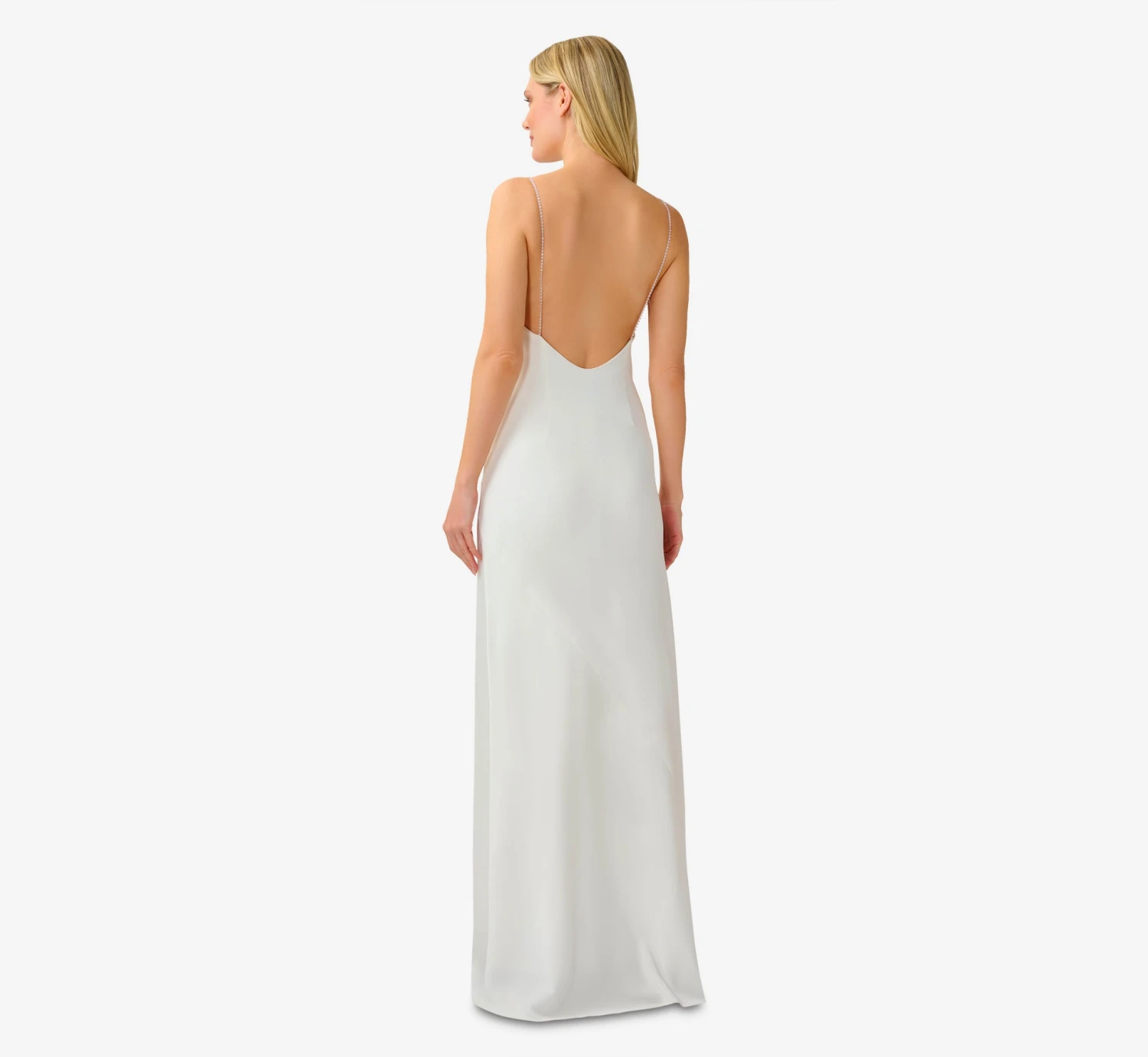Satin Cowl Slip Gown In Ivory 2 Satin Cowl Slip Gown In Ivory - Image 2