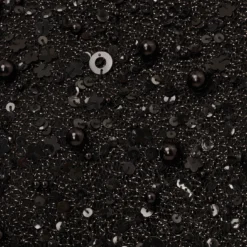 Hand-Beaded Halter Swing Dress In Black -Glam Mirth Sales MN1E206806 AA002 Regular Alternate