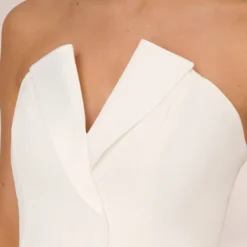 Strapless Column Gown In Ivory 7 Strapless Column Gown In Ivory -Glam Mirth Sales MN1E206897 AC194 Regular Detail