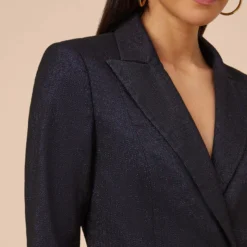 Jacquard A-Line Short Cocktail Tuxedo Dress In Magenta Multi 11 Jacquard A-Line Short Cocktail Tuxedo Dress In Magenta Multi -Glam Mirth Sales MN1E207591 AC670 Regular Side