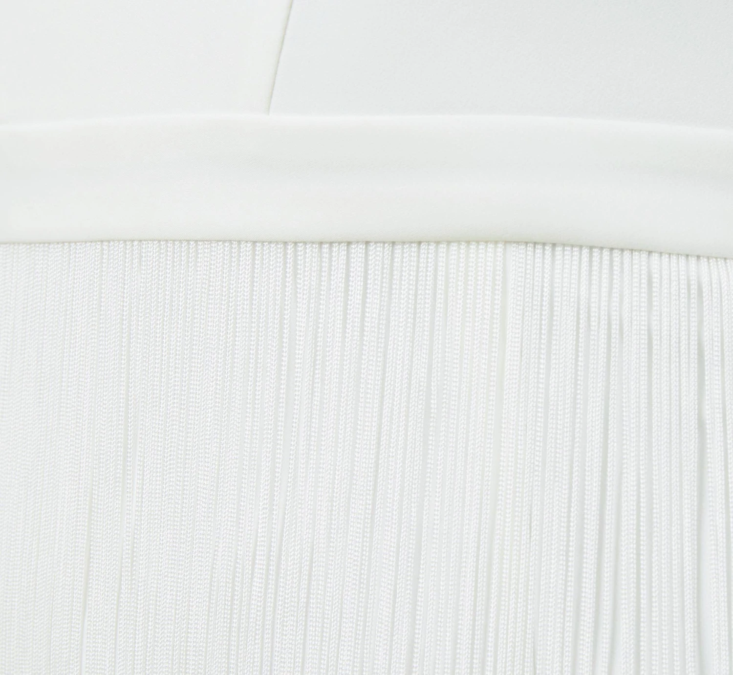 Stretch Crepe Fringe-Trim Short Sheath Cocktail Dress In Ivory 6 Stretch Crepe Fringe-Trim Short Sheath Cocktail Dress In Ivory - Image 6