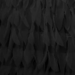 One Shoulder Cocktail Dress With Feather Chiffon Skirt In Black 12 One Shoulder Cocktail Dress With Feather Chiffon Skirt In Black -Glam Mirth Sales MN1E208133 AA002 Regular Alternate