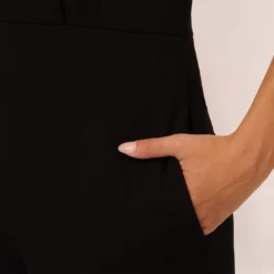 Tuxedo Jumpsuit With Halter Neckline In Black 8 Tuxedo Jumpsuit With Halter Neckline In Black -Glam Mirth Sales MN1E208147 AA002 Regular Lifestyle