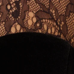 Long Sleeve Velvet Midi Dress With Sheer Lace Details In Black 13 Long Sleeve Velvet Midi Dress With Sheer Lace Details In Black -Glam Mirth Sales MN1E208385 AA002 Regular Alternate